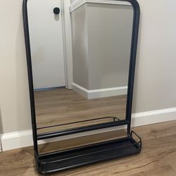 Creative Co-Op Metal Framed Mirror w/ Shelf