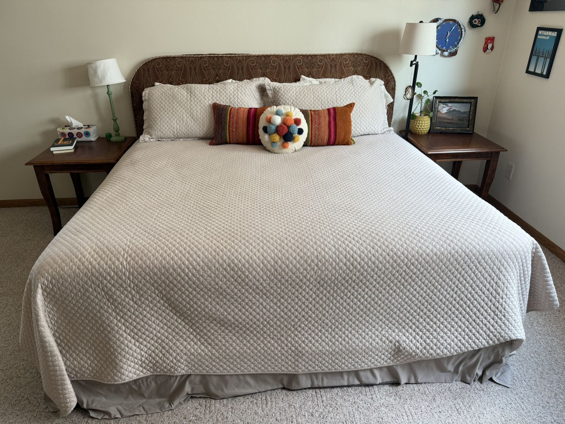 King Bed - Mattress, Headboard, Platform