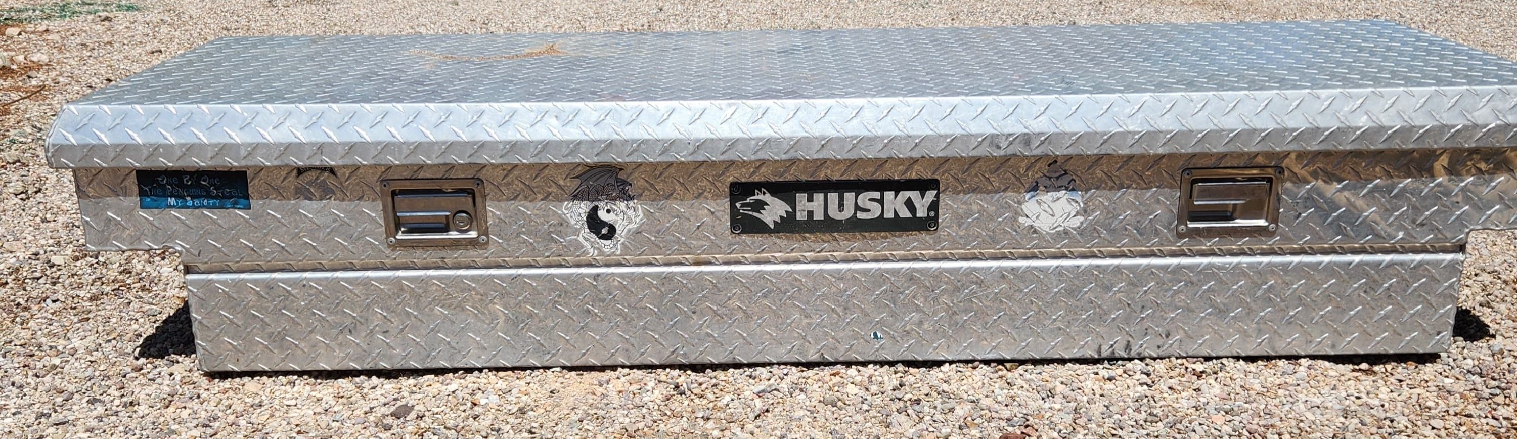 Husky brand locking truck bed tool box