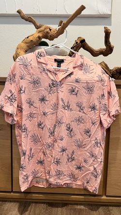 Pink Summer Print Shirt Men’s Medium