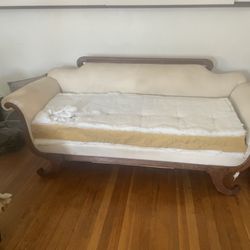 Vintage Mahogany Duncan Phyfe Sofa Sturdy