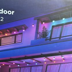 Govee Smart Outdoor String Lights 2, 144ft Outdoor Lights with Dimmable Warm White LED Bulbs, 47 Scene Modes for Patio, Backyard, Balcony, IP65 Waterp