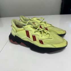 adidas Ozweego Yellow Black Red Low Top Lace Up Solid Men's Sneakers