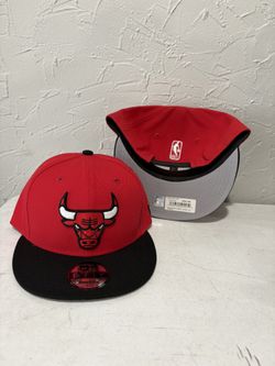 NBA New Era Chicago Bulls Red Black Brim 9fifty SnapBack Hats 