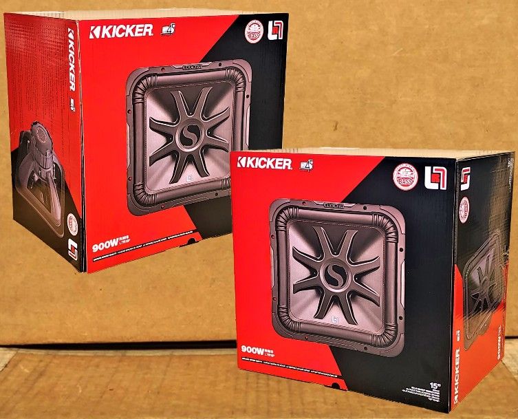 🚨 BLACK FRIDAY 🚨 Kicker L7R15 Solo-Baric 15" Dual Voice Coil Subwoofers 3600 Watts Package 45L7R154 🚨 No Credit Needed 🚨
