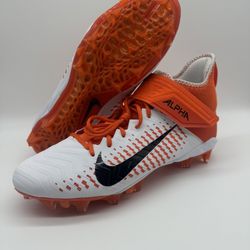 Nike Alpha Menace Pro 2 Mid Football Cleats Orange White (BV3945-103) Men’s 12.5