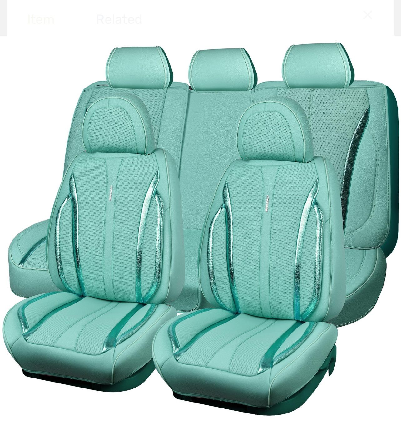 CAR PASS Mint Leather Car Seat Covers