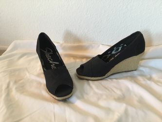 Black Skechers Espadrille Shoes