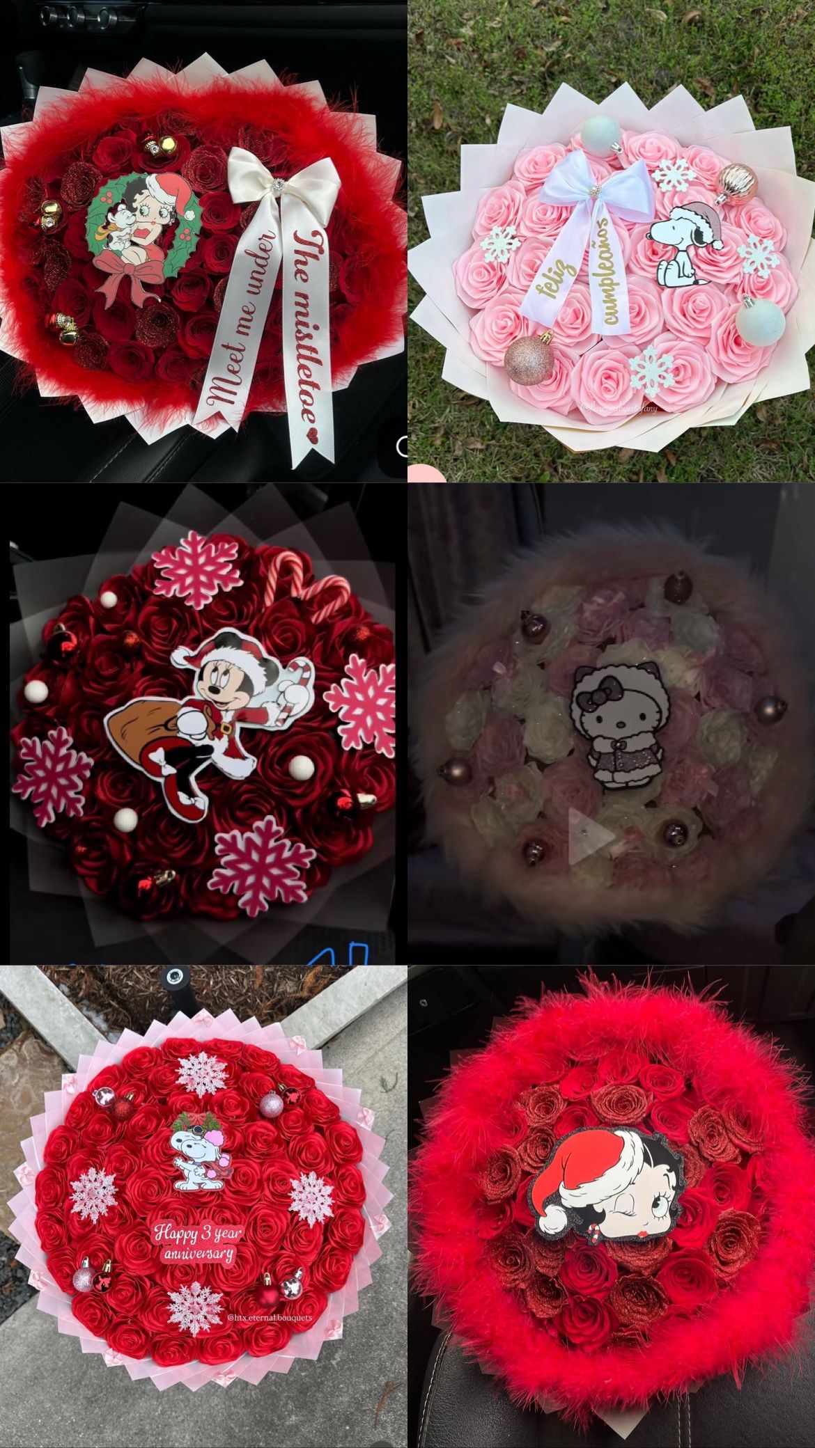 christmas bouquets - leahsbouquetshop