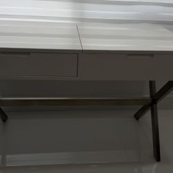 White Vanity table with mirror / Desk- 47 X 22
