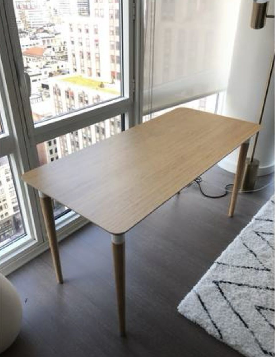 IKEA ANFALLARE / HILVER Desk, bamboo, 55 1/8x25 5/8 "