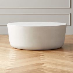 CB2 Ivory Cement Outdoor Coffee Table