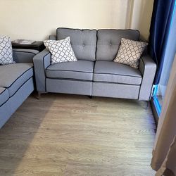 2 Pcs Sofa Set Loveseat And Sofa