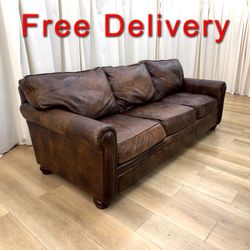 Randall Allan Leather Sofa Couch Free Delivery