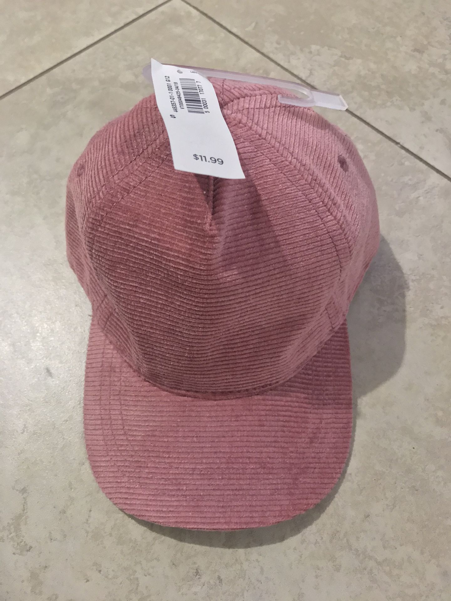 Old Navy Toddler Girl’s Corduroy Pink Baseball Hat, Size Small