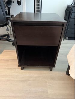 Matching Dark Wood Nightstands (Set of 2)