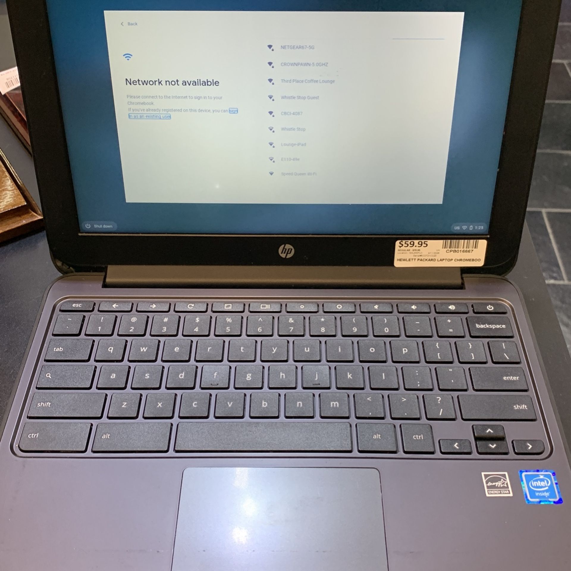HP Chromebook 11 G4 Laptop, Good Used Cond.