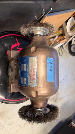 Omega Industrial Grade Duty Grinder with Wire Wheels