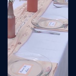 Light pink/peach napkins