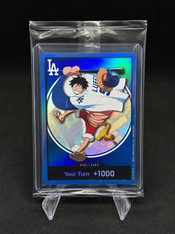 2026 Los Angeles Dodgers x One Piece Monkey D. Luffy DON!! Promo Card