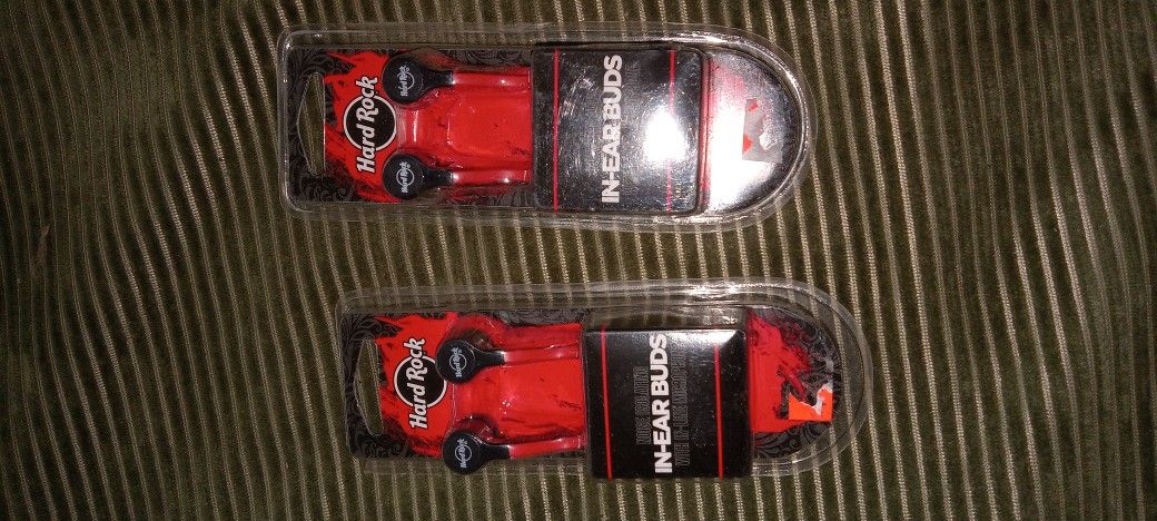 Factory Sealed 2 -sets Of Hardrock Cafe In Ear Headphones Deal