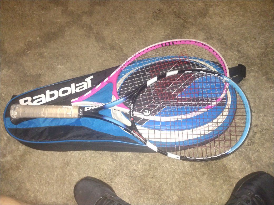 Tennis Rackets And Bag