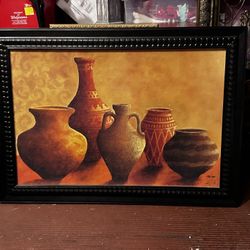 Large Wall Painting Deco Vases 