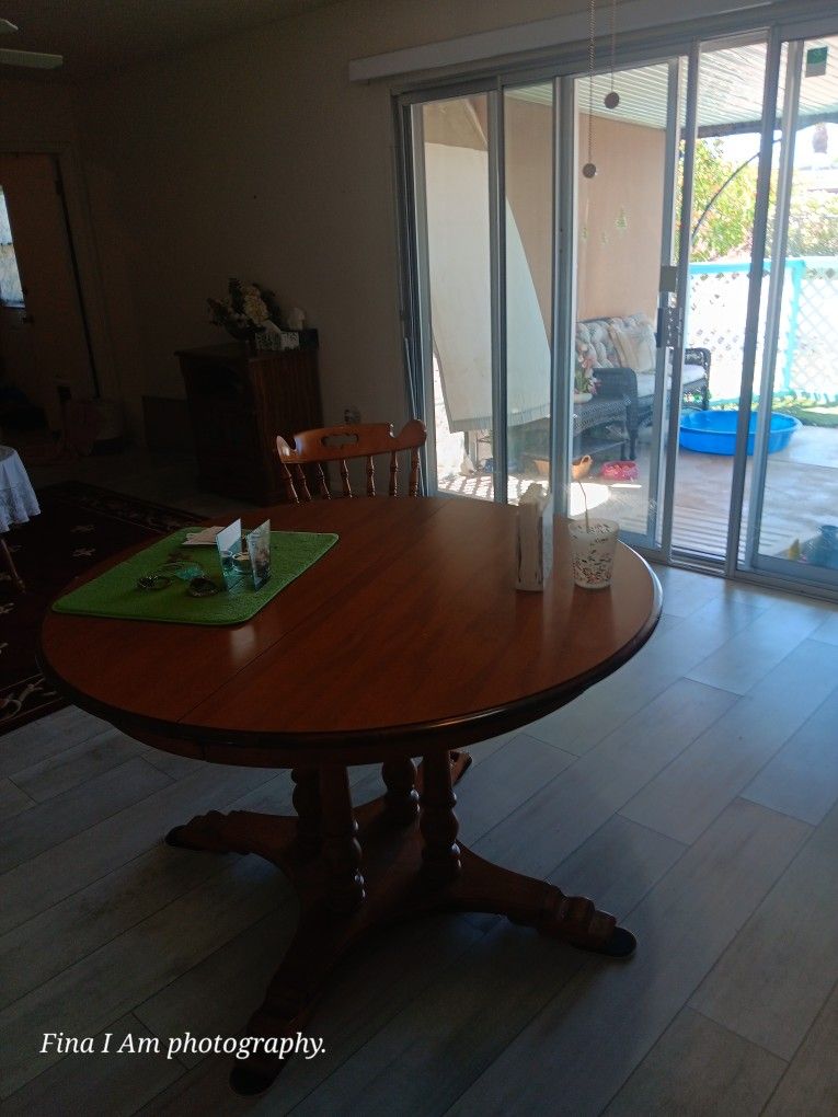 Walnut Table & 4 Chairs