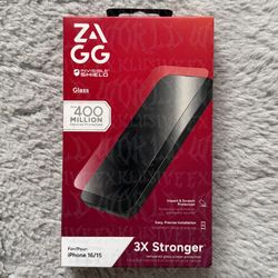 ZAGG iPhone 15/16 Invisible Shield Antimicrobial Glass Screen Protector