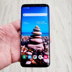 64GB Unlocked Samsung Galaxy 8 with Charger And Protector Case 
