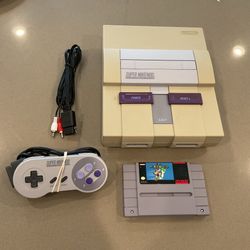 SNES Super Nintendo console Mario world