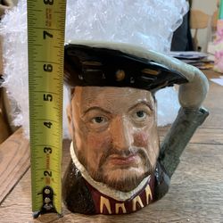 Vintage Royal Doulton Large Toby Mug, Henry VIII