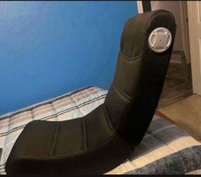 X Rocker Gaming Chair Black Foldable Audio Floor Seat Mesh