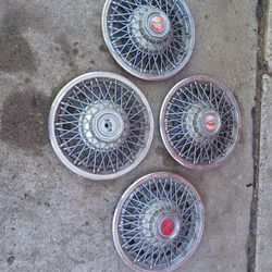 Vintage Set Of 13" Wire Wheel Covers