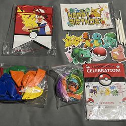 Pokémon Pikachu Birthday Party Decorations (New)
