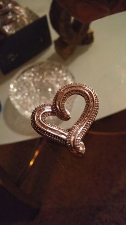 Sterling silver .925 ...heart pendant with Diamonds