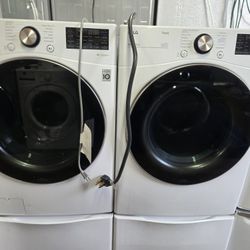 Lg Washer And Dryer Set Electric Lavadora Y Secadora 30-day Warranty 