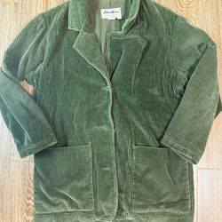 Vintage Eddie Bauer Green Corduroy Coat Jacket Men’s Size Medium