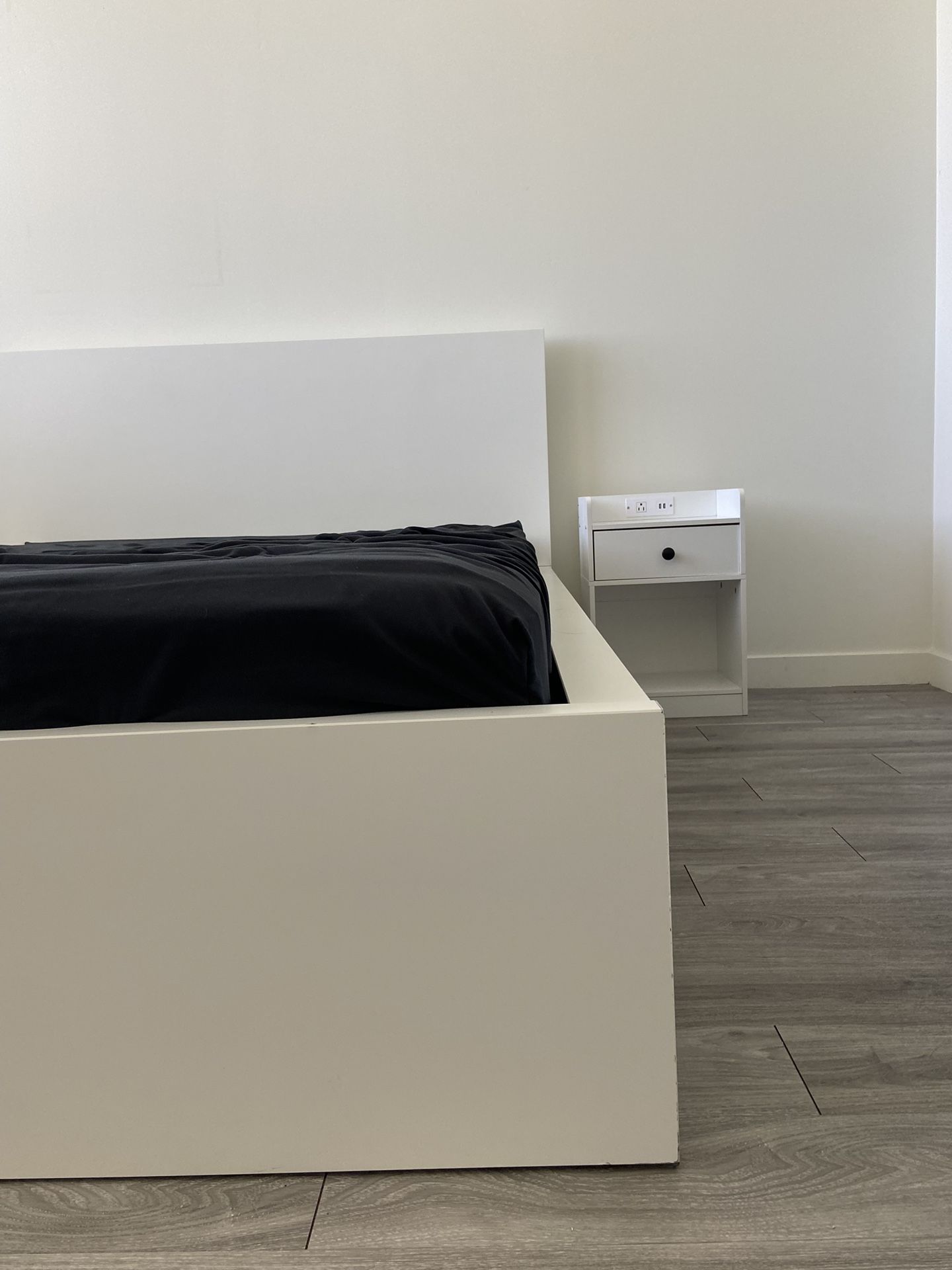 Bed frame and night stand