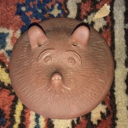 Vintage Japanese Ceramic Wolf Bowl