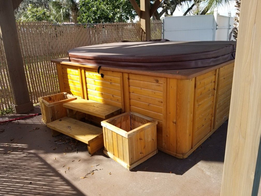 Large waterfall Hot Tub