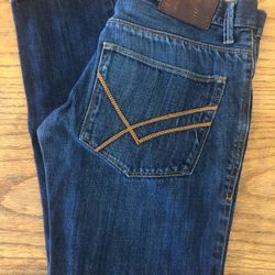 Men’s William Rast Dark Blue Button Fly Skinny Jeans Size 30w x 30L