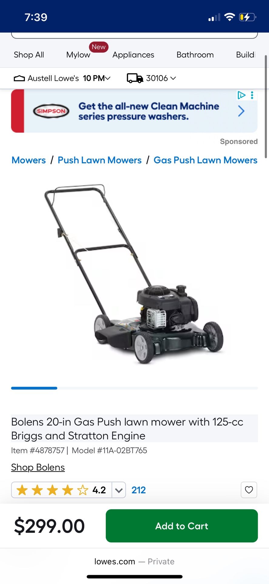 Push Gas Lawn Mower Works