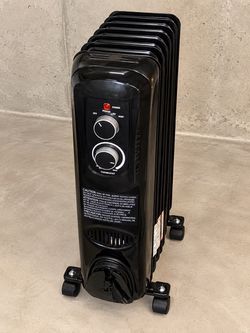 Black Oil-Filled Radiator Space Heater