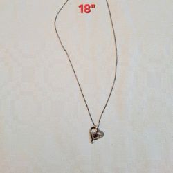 Mother’s Gift “I Love You Mom” Sterling Silver S925 Heart Pendant 18” Necklace 