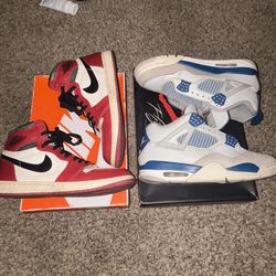 Jordan 1 & 4 10.5-10 USED