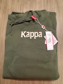 Kappa Authentic Eleo Hoodie Men XXL Green Cypress Omini Logo Streetwear NWT