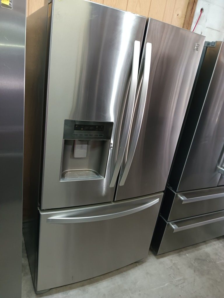 Kenmore Refrigerator French Door Stainless Steel Everything Works Good 👍