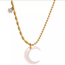Stainless Steel Necklace Moon 