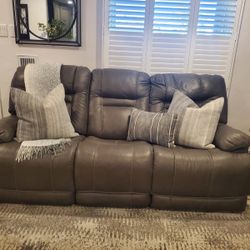 Italian Leather Couch and Loveseat